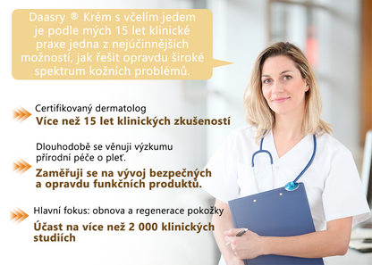 🎇𝓓𝓪𝓪𝓼𝓻𝔂®Krém s včelím jedem pro obnovu a omlazení pleti. Snižuje vrásky, hydratuje, rozjasňuje, hojí jizvičky, zklidňuje citlivou pleť a sjednocuje barvu pleti.