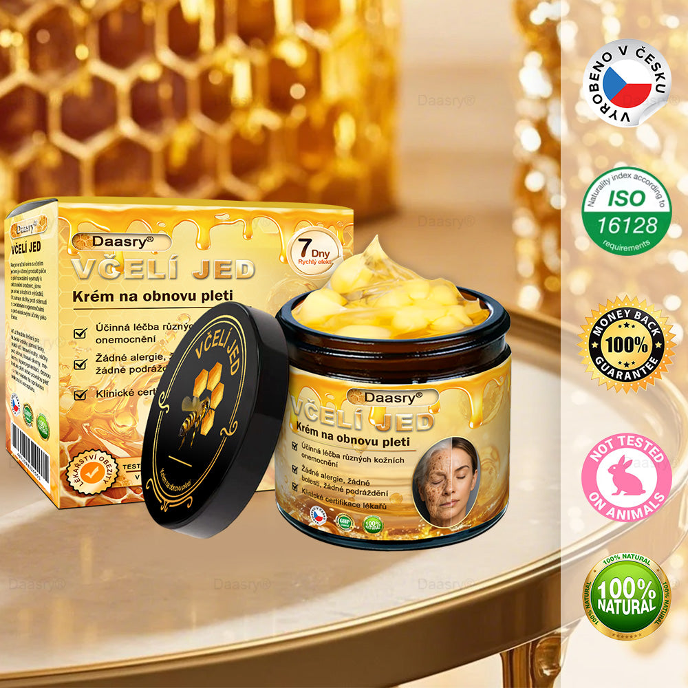 🎇𝓓𝓪𝓪𝓼𝓻𝔂®Krém s včelím jedem pro obnovu a omlazení pleti. Snižuje vrásky, hydratuje, rozjasňuje, hojí jizvičky, zklidňuje citlivou pleť a sjednocuje barvu pleti.